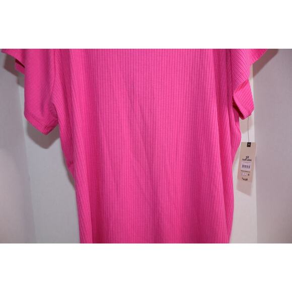 Terra & Sky Women's Plus Size Flutter Sleeve Rib Top-Size 3X - Picture 6 of 8